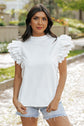 Milan Scalloped Ruffle Sleeve Top