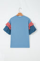 Henley Short Puff Sleeve Top