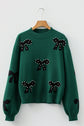 Eleanor Bow Pattern Loose Sweater