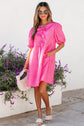 Violet Puff Sleeve Mini Dress