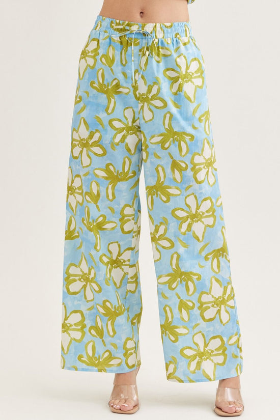 Floral Wide Leg Pants