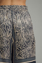 Abstract Zebra Print Wide Leg Pants