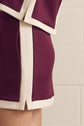 Knit Mini Skirt in Burgundy