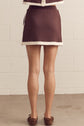 Knit Mini Skirt in Rust