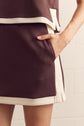 Knit Mini Skirt in Rust