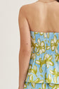 Floral Strapless Peplum Top