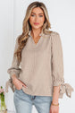 Blair Tied Cuffs Seersucker Blouse