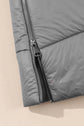 Black Hooded Long Quilted Vest PLUS Coat