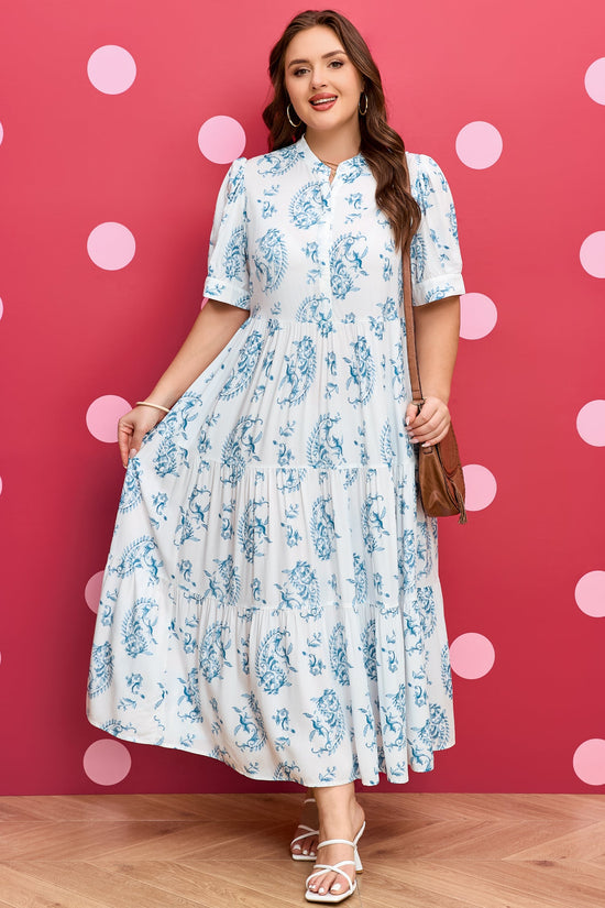 Milana Short Sleeve Maxi PLUS Dress
