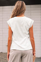 Ivy Lace Patchwork Cap Sleeve Round Neck Top