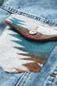 Emily Print Frayed Hem Jacket