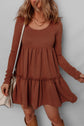 Everleigh Ribbed Frilled Trim High Waist Dress