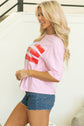 Pink Bow Flag Tee