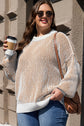 Aria Contrast Edge Loose Sweater