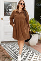 Galilea Corduroy Full Collared PLUS Shirt