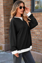 Sophie Ribbed Patchwork Baggy Sweatshirt