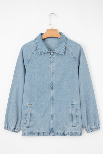 Abigail Collared Zip Up Jacket