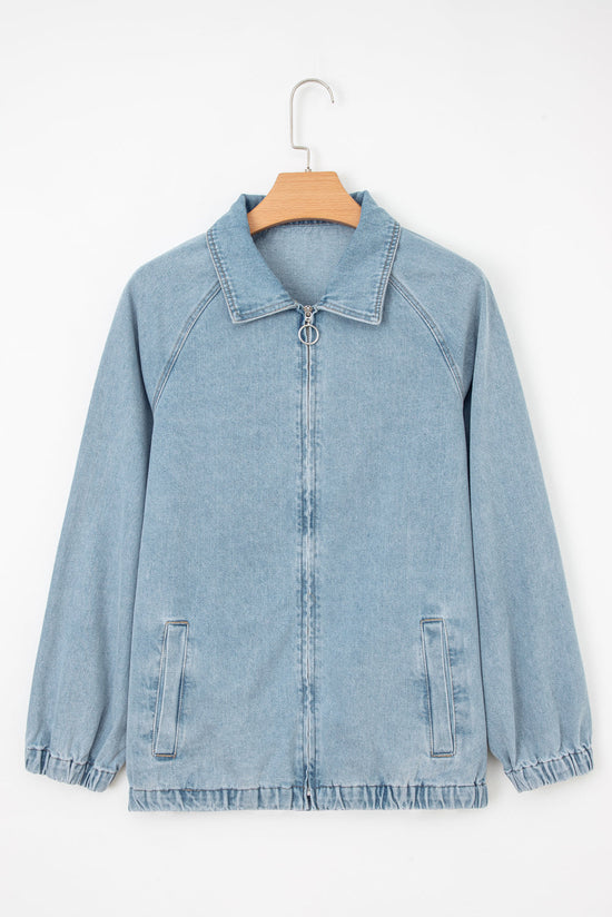 Abigail Collared Zip Up Jacket