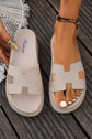 Henley Cutout Design Open Toe Platform Slippers